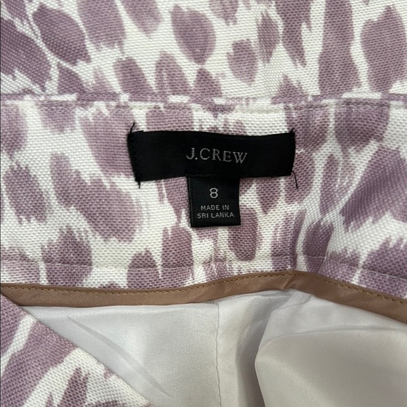 J. Crew Linen Blend Printed Cropped Pants 8 - Picture 6 of 7
